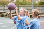 School Yard Netball Sport Girls