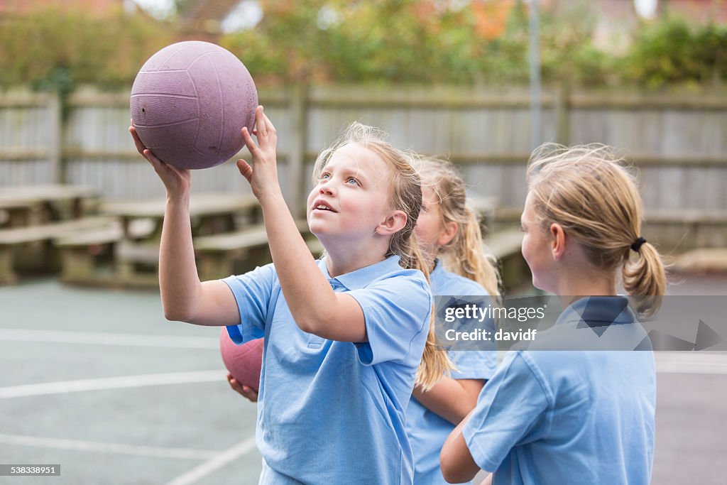 School Yard Netball Sport Girls