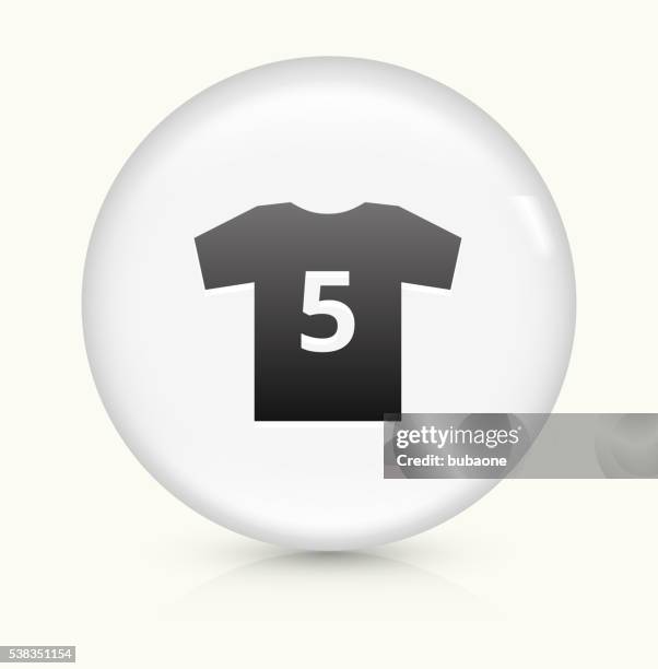 jersey icon on white round vector button - jersey material stock illustrations