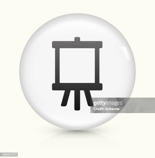 canvas icon on white round vector button - artists canvas stock illustrations