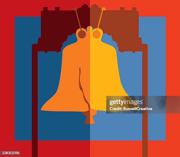 liberty bell - liberty bell stock illustrations