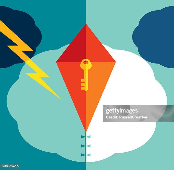 electricity - benjamin franklin stock-grafiken, -clipart, -cartoons und -symbole