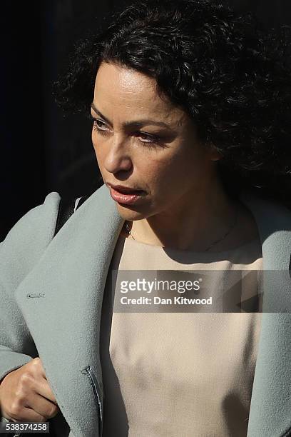 Former Chelsea Football club first-team doctor Eva Carneiro arrives at Croydon Employment Tribunal to attend a private hearing in her constructive...