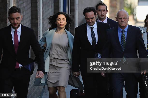 Former Chelsea Football club first-team doctor Eva Carneiro arrives at Croydon Employment Tribunal to attend a private hearing in her constructive...