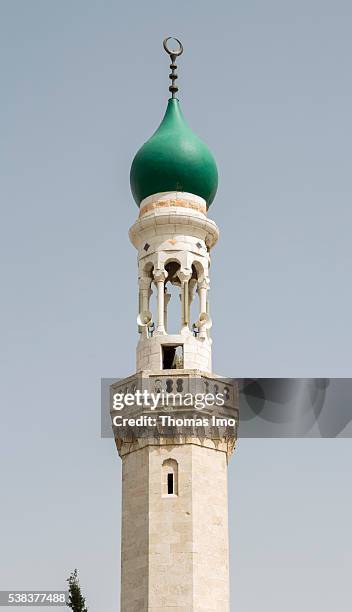 Sweileh, Jordan Minaret of Shishan Mosque on April 08, 2016 in Sweileh, Jordan.
