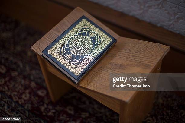 Sweileh, Jordan The Koran is lying on a table in the Shishan Mosque on April 08, 2016 in Sweileh, Jordan .