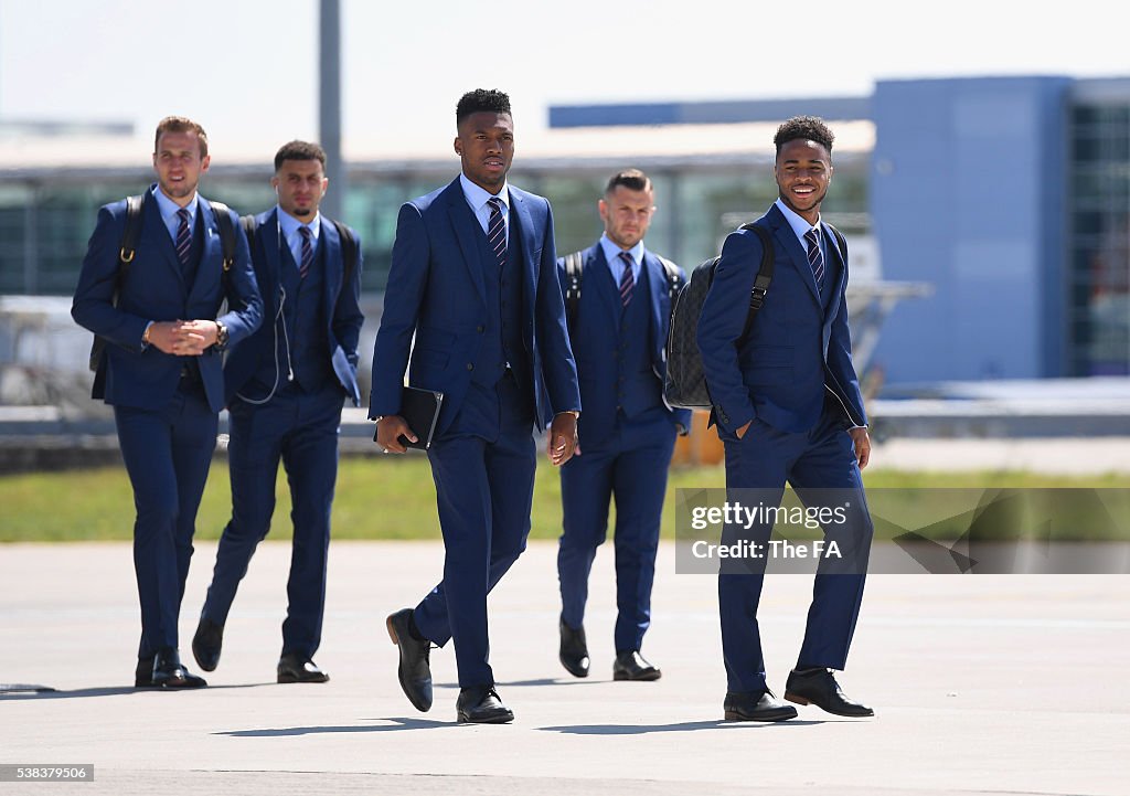 The England Team Depart for UEFA Euro 2016