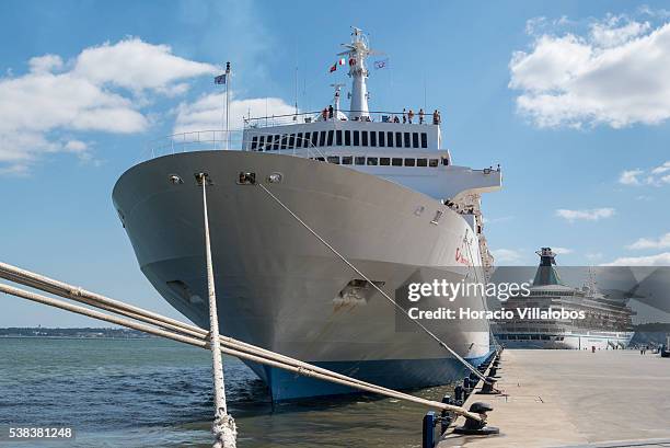 Thomson Spirit, a cruise ship owned by Holland America Line and operated under charter by the United Kingdom-based Thomson Cruises, and MV Artania ,...