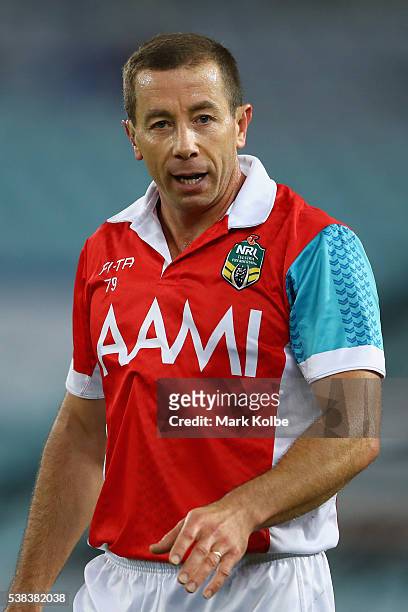 Referee Ben Cummins watches on during the round 13 NRL match between the Canterbury Bulldogs and the Cronulla Sharks at ANZ Stadium on June 6, 2016...