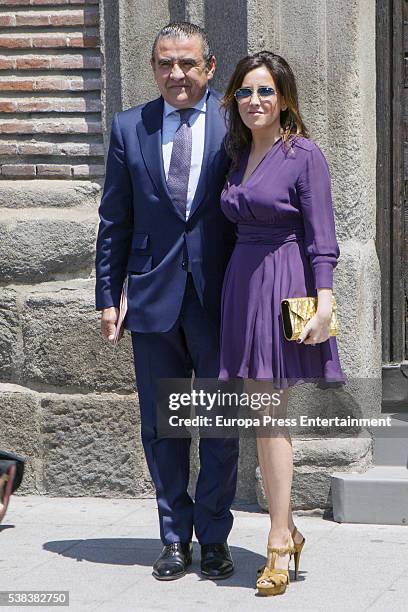 Jaime Martinez Bordiu and Marta Fernandez attend Eugenia de Borbon 's First Communion at Monasterio de las Descalzas Reales on June 4, 2016 in...