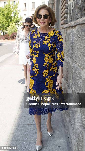 Leonor Santaella Telleria attends Eugenia de Borbon 's First Communion at Monasterio de las Descalzas Reales on June 4, 2016 in Madrid, Spain.