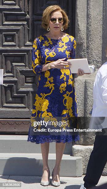 Leonor Santaella Telleria attends Eugenia de Borbon 's First Communion at Monasterio de las Descalzas Reales on June 4, 2016 in Madrid, Spain.