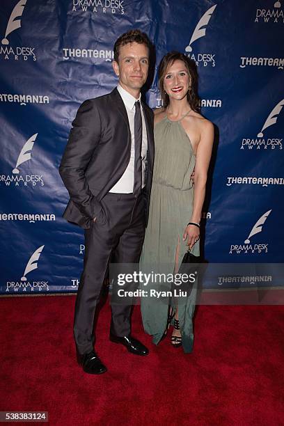 Paul Alexander Nolan and Keely Nolan attend the 2016 Drama Desk Awards Arrivals at Anita's Way on June 5, 2016 in New York City.