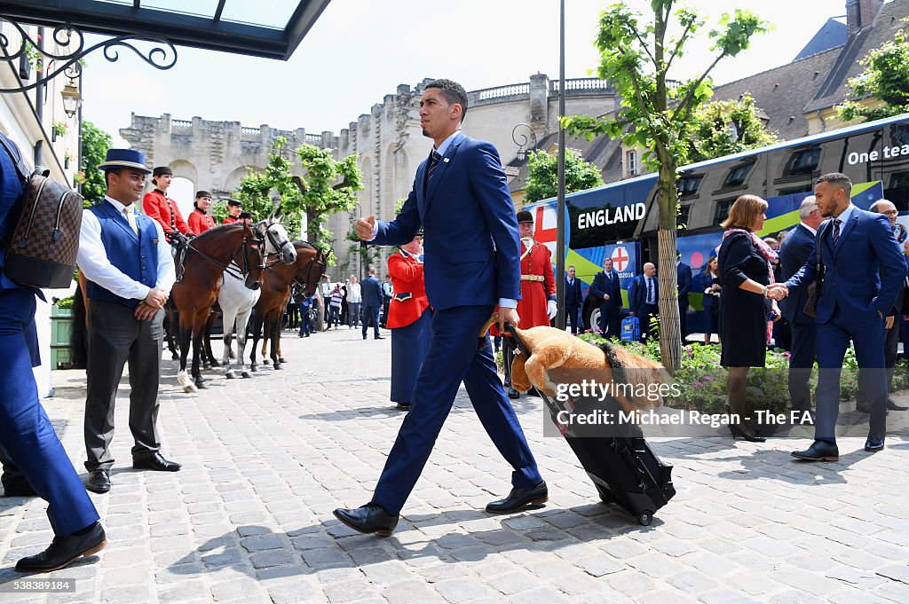 The England Team Arrive in Paris for UEFA Euro 2016