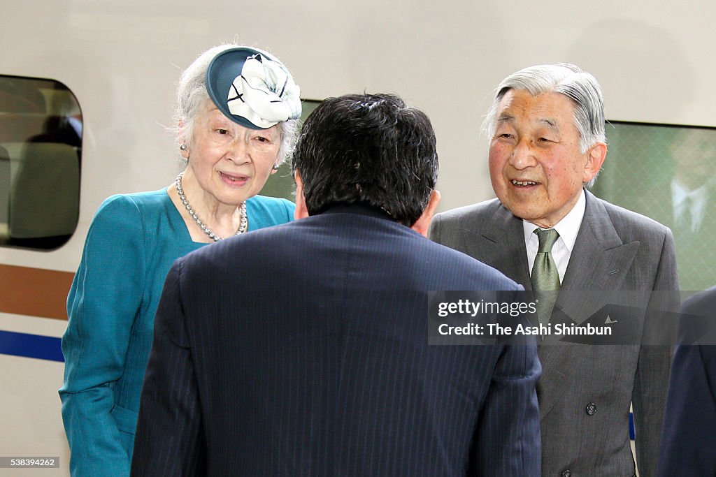 Emperor And Empress Visit Nagano - Day 1