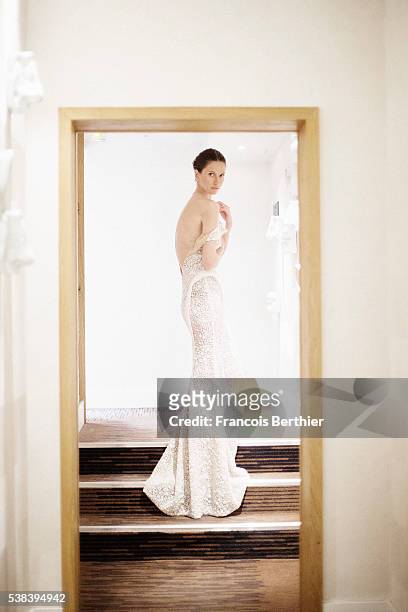 Actress Irina Miccoli	is photographed for Self Assignment on May 20, 2016 in Cannes, France.