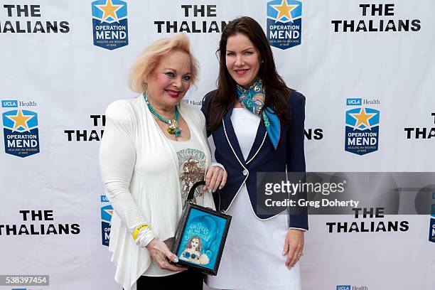 Singer-songwriter Carol Connors and Actress Kira Reed Lorsch attends The Thalians Presidents Club Anchors Away Brunch at the California Yacht Club on...