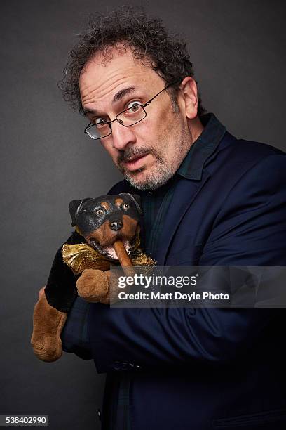Robert Smigel, the voice of Triumph the Insult Comic Dog, is photographed at the Hulu UpFront for TV Guide Magazine on May 4, 2016 in New York City.