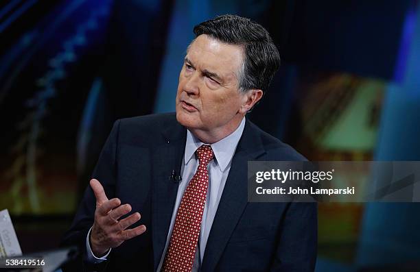 Federal Reserve Bank President of Atlanta, Dennis Lockhart visits Fox Business Network at FOX Studios on June 6, 2016 in New York City.