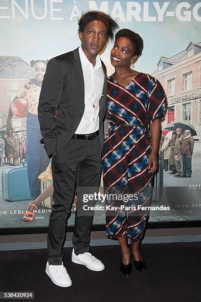 Aissa Maiga and Kamini Zantoko attend the "Bienvenue A Marly Gomont" Paris Premiere at the UGC Cine Cite Bercy on June 6, 2016 in Paris, France.