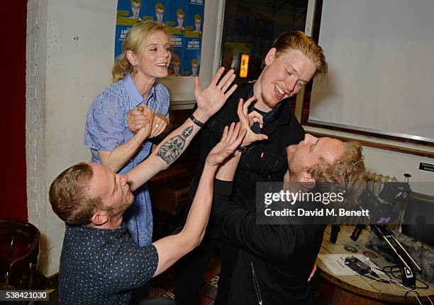 Laurence Fox, Emilia Fox, Freddie Fox and Jack Fox attend the press night after party for "A Midsummer Night's Dream" at Southwark Playhouse on June...