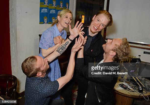 Laurence Fox, Emilia Fox, Freddie Fox and Jack Fox attend the press night after party for "A Midsummer Night's Dream" at Southwark Playhouse on June...