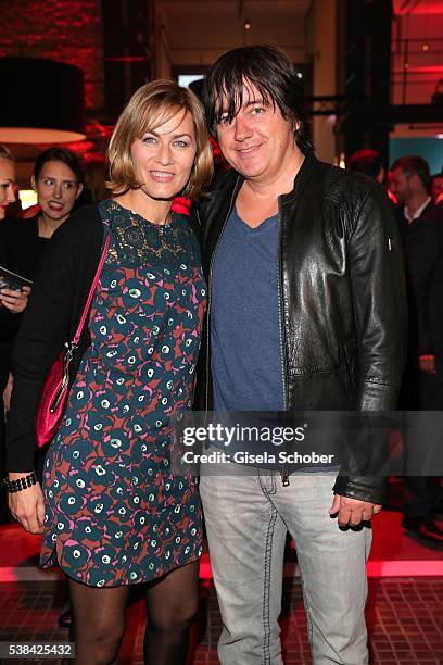 Gesine Cukrowski and her husband Michael Helfrich during the New Faces Award Film 2016 at ewerk on May 26, 2016 in Berlin, Germany.