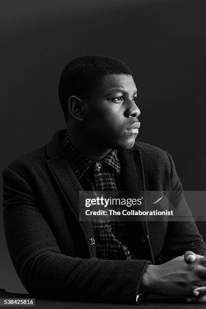 Actor John Boyega is photographed for DuJour Magazine on October 18, 2015 in Los Angeles, California. PUBLISHED IMAGE.