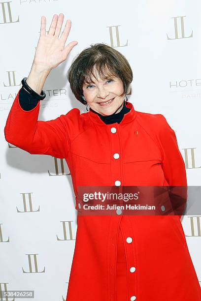 Macha Meril attends the "Tribute to Marlene Dietrich" Cocktail Party At Hotel Lancaster In Paris on June 6, 2016 in Paris, France.