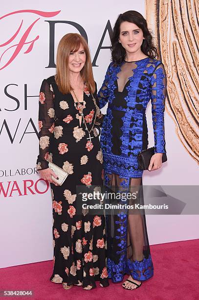Designer Nicole Miller and actress Michele Hicks attend the 2016 CFDA Fashion Awards at the Hammerstein Ballroom on June 6, 2016 in New York City.