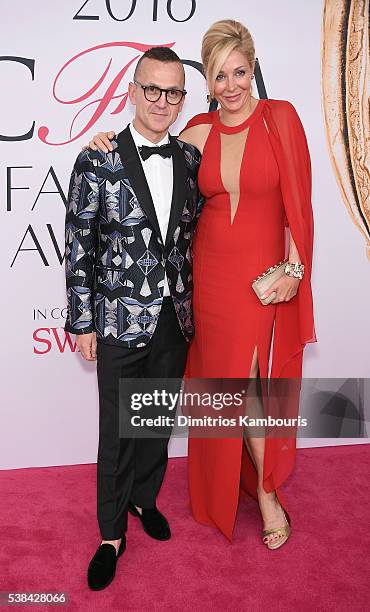 Steven Kolb and Nadja Swarovski attends the 2016 CFDA Fashion Awards at the Hammerstein Ballroom on June 6, 2016 in New York City.