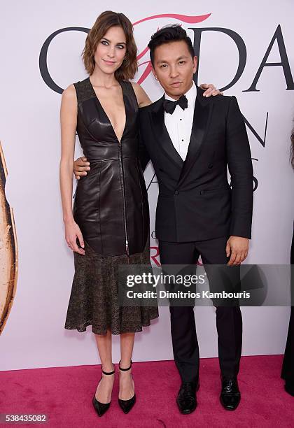 Model Alexa Chung and fashion designer Prabal Gurung attend the 2016 CFDA Fashion Awards at the Hammerstein Ballroom on June 6, 2016 in New York City.