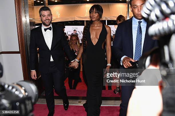 Brandon Maxwell and Naomi Campbell attend the 2016 CFDA Fashion Awards at the Hammerstein Ballroom on June 6, 2016 in New York City.