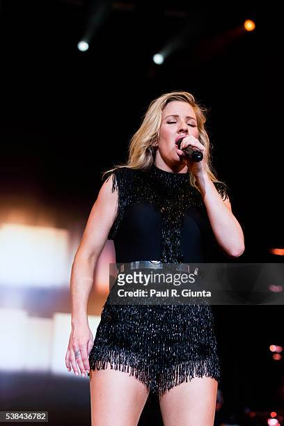 Ellie Goulding performs on stage at Verizon Wireless Amphitheater on June 6, 2016 in Alpharetta, Georgia.