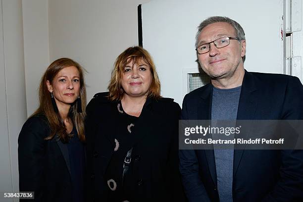 Wife of the French Prime Minister Manuel Valls, violonist Anne Gravoin, Michele Bernier and Laurent Ruquier attend the Concert of Patrick Bruel at...