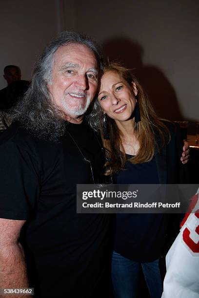 Musician Roland Romanelli and wife of the French Prime Minister Manuel Valls, violonist Anne Gravoin attend the Concert of Patrick Bruel at Theatre...