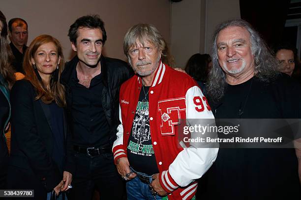 Wife of the French Prime Minister Manuel Valls, violonist Anne Gravoin, philosopher Raphael Enthoven, singer Renaud Sechan and musician Roland...