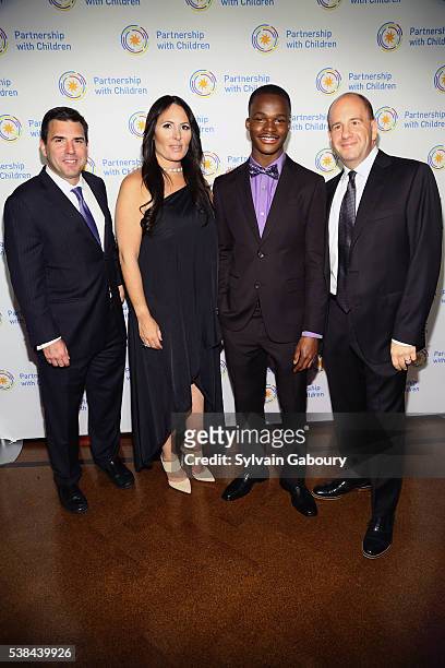 Andy Saperstein, Dr. Kelly Posner Gerstenhaber, Sekenya Anderson and David Cohen attend the Partnership with Children's Spring Gala 2016 at 583 Park...