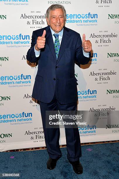 Singer Tony Bennett attends SeriousFun Children's Network 2016 NYC Gala Arrivals on June 6, 2016 in New York City.