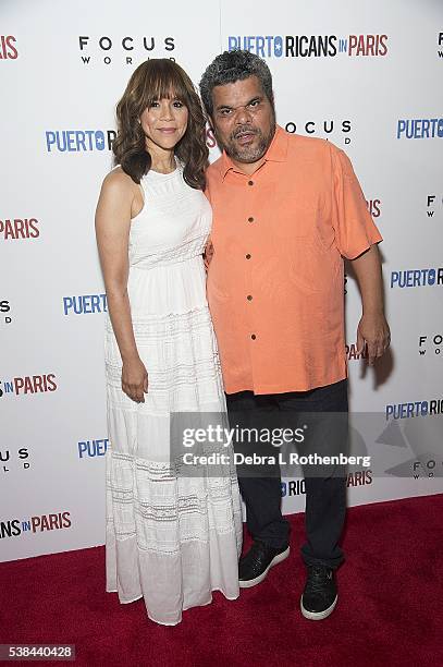 Rosie Perez and Luis Guzman attend the New York Screening of "Puerto Ricans In Paris" at Landmark's Sunshine Cinema on June 6, 2016 in New York City.