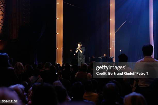 Singer Patrick Bruel performs at Theatre Du Chatelet on June 6, 2016 in Paris, France.