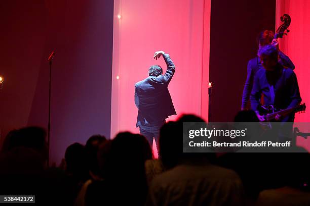 Singer Patrick Bruel performs at Theatre Du Chatelet on June 6, 2016 in Paris, France.