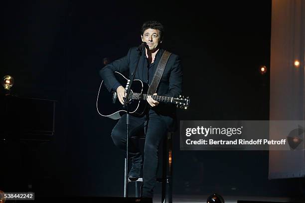 Singer Patrick Bruel performs at Theatre Du Chatelet on June 6, 2016 in Paris, France.