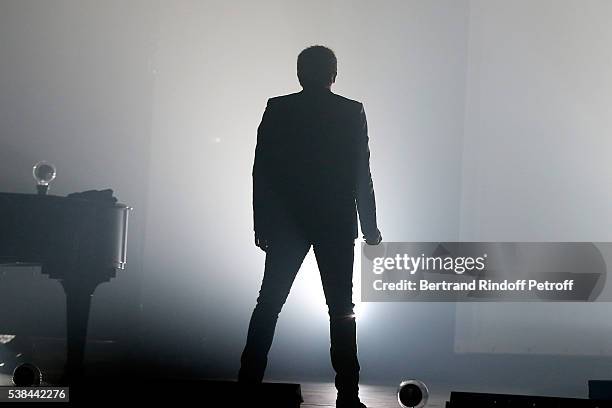 Singer Patrick Bruel performs at Theatre Du Chatelet on June 6, 2016 in Paris, France.