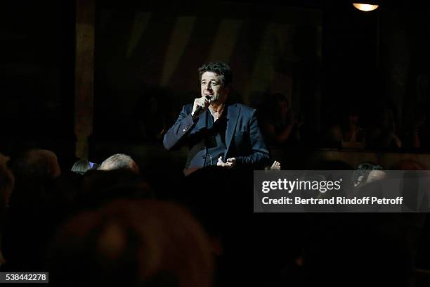 Singer Patrick Bruel performs at Theatre Du Chatelet on June 6, 2016 in Paris, France.