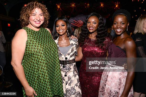 Liesl Tommy, Pascale Armand, Saycon Sengbloh and Lupita Nyong'o attend the Tony Honors Cocktail Party presenting the 2016 Tony Honors For Excellence...