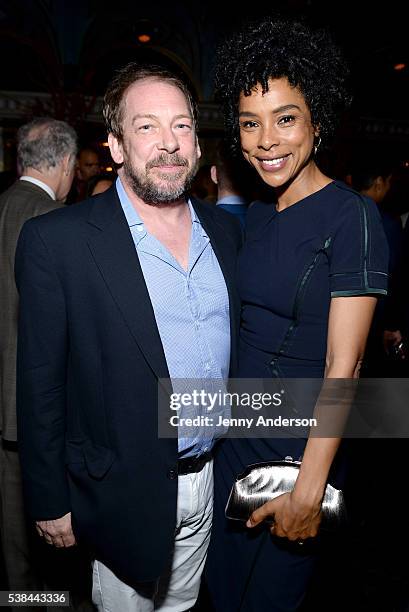 Miles Wilkin and Sophie Okonedo attend the Tony Honors Cocktail Party presenting the 2016 Tony Honors For Excellence In The Theatre and honoring the...