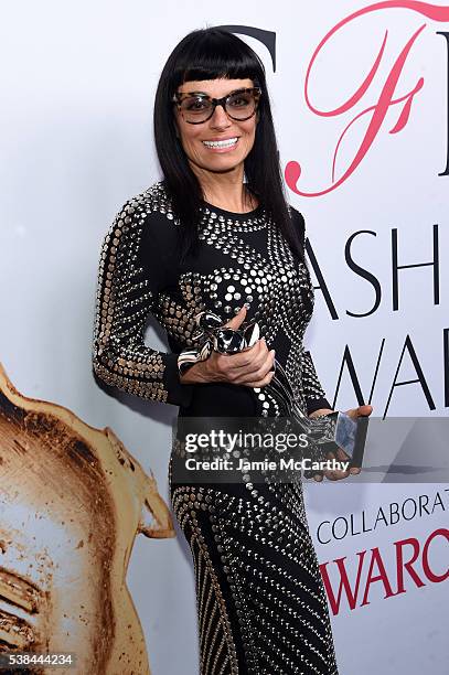 Geoffrey Beene Liffetime Achievevment award winner Norma Kamali attends the 2016 CFDA Fashion Awards at the Hammerstein Ballroom on June 6, 2016 in...