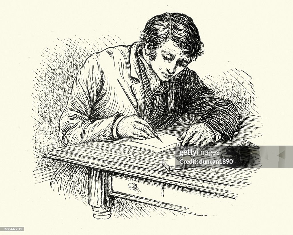 Person Writing A Letter