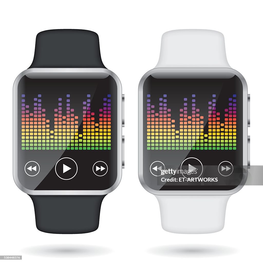 Smartwatch Template With Equalizer High-Res Vector Graphic - Getty Images